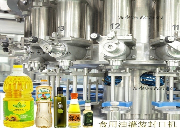 SUS316 10000BPH Automatic Oil Filling Machine olive oil bottle filling capping machine CE